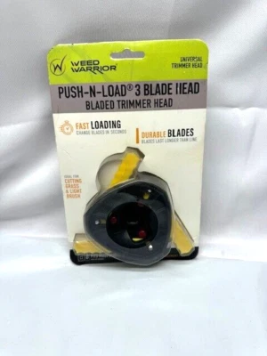 Weed Warrior 14867B Push-N-Load 3 Blade Head- for cutting grass and light brush - Image 1 of 4