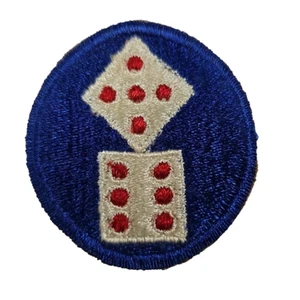 Vintage Army Rolling 11th Corps Jacket Patch Cut Edge Dice WWII US Military - Picture 1 of 5