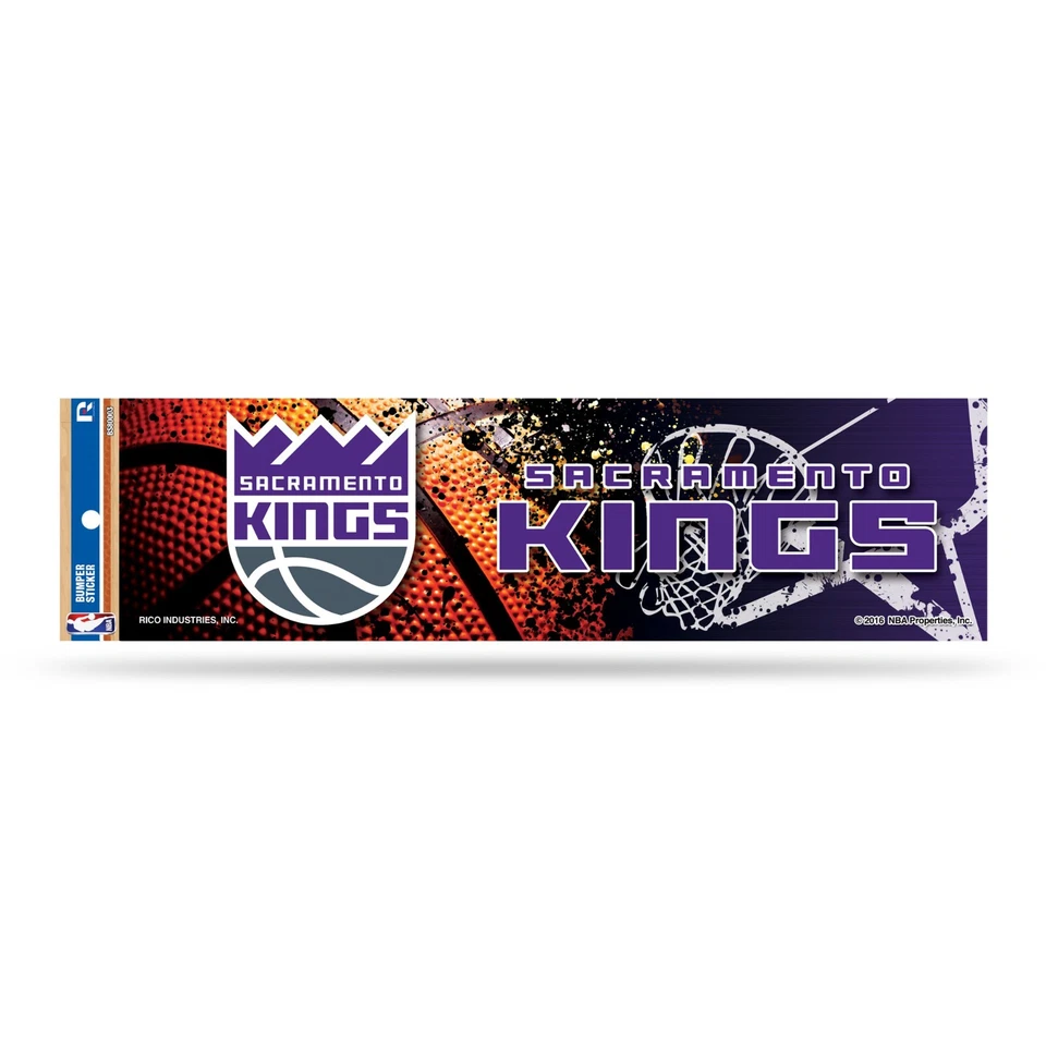 Sacramento Kings 11X3 inch Official NBA Basketball Logo Bumper Sticker Decor - Image 1 of 1