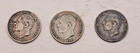 SPAIN – 1880 - LOT OF THREE (3) 50 CENTIMES SILVER