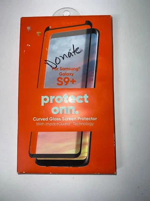 SAMSUNG GALAXY NOTE 9 curved glass screen PROTECTOR PROTECT ONN damaged box - Image 1 of 4