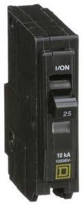 SQUARE D QO125 CIRCUIT BREAKER 25 Amp Single Pole 1P Plug-in New!! Free Ship! - Picture 1 of 11
