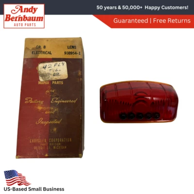 Cubierta de lente de lámpara de luz trasera especial de lujo Plymouth P14C 1942 938954 NOS. Foto 1 de 4