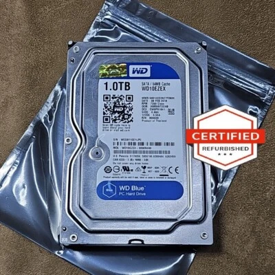Western Digital WD 1TB 3.5" 7200RPM SATA HDD Recertified Internal Hard Drive - Image 1 of 4
