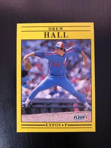 1991 Fleer #236 Drew Hall VG Montreal Expos - Picture 1 of 2