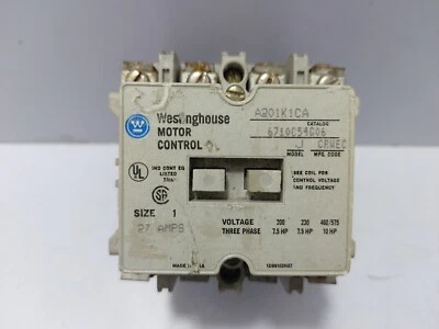 Contacteur De Moteur Électrique Westinghouse A201K1CA 6710C54G06 - Photo 1/4
