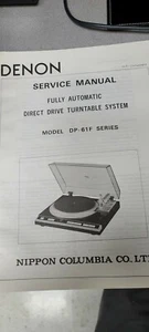 Denon Model DP-61F Original Service Manual - Picture 1 of 1