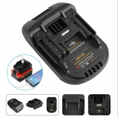 Adaptador de batería para Milwaukee 18V Batería Convertir a para Makita 18V Herramienta DM18M - Imagen 1 de 4