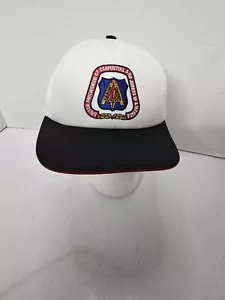 Sombrero United Brotherhood of Carpenters and Carpinters Blanco y Negro, Hecho en EE. UU. - Imagen 1 de 7