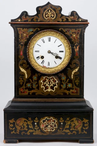 Antique French NAPOLEON III mantel clock inlaid 1880 Cover