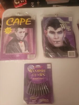 DIVERTIDO WORLD VAMPIRO Disfraz/Capa/Peluca/Garras/NUEVO/Sellado  Foto 1 de 4