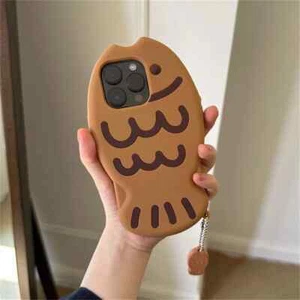 Cute Cartoon 3D Fish Silicone Soft Case For iPhone 16 15 Pro Max 14 Pro 13 12 11 - Picture 1 of 17