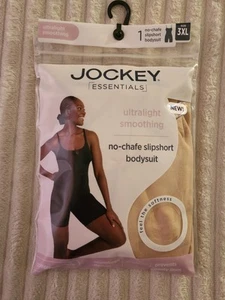 Body corto slip liscio 3XL Jockey Essentials rinfrescante senza chafe beige marrone - Foto 1 di 6