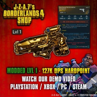Borderlands 4✨ MODDED LEVEL 1 2647K DPS HARDPOINT PISTOL DLC BL4 ✅PC-PS-XBOX✨ - Image 1 of 2