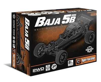 HPI Baja 5B Flux 1/5 2WD 电动沙漠越野车 SBK 带透明车身遥控汽车套件 有趣 — 第 1/2 张图片