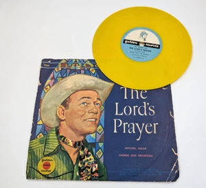 Vintage Vinyl 45 Golden Records Lords Prayer Roy Rogers Dale Evans yellow Vinyl - Picture 1 of 9