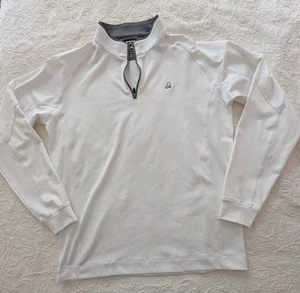 DEOLAX 1/4 Zip Performance Golf Pullover Herren weiß Größe L - Bild 1 von 7