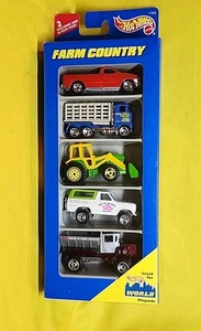 Hot Wheels Farm Country Gift Pack #17455 NIB 1996 Tractor Trucks Pickup Bronco - Picture 1 of 20