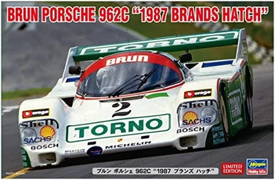Hasegawa 1/24 scale Brun Porsche 962C 1987 Brands Hatch Plastic Model Kit 20585 - Image 1 of 4