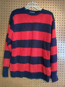 Brandy Melville Sweater Large Stripes Red/Blue One Size EUC G16 - Picture 1 of 7