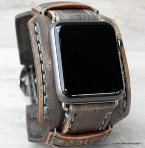 Distressed graues Uhrenarmband für Apple Watch | M16 - Bild 1 von 6