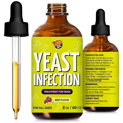 CHEWY MAX Yeast Infection Treatment for Dogs – Ear Infection Drops & Allergy Relief – 2 Oz