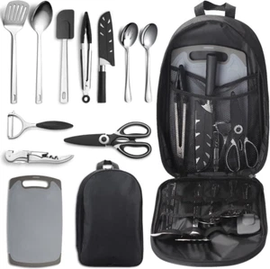 Camping Essentials, Evanda Camping Cooking Utensils, Travel Essentials, Portable - Picture 1 of 12