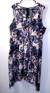 Simply Vera Vera Wang Size XL Floral Sharkbite Hem Lightweight Dress - Picture 1 of 3