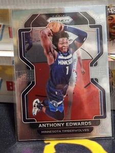 2021-22 Prizm Basketball Anthony Edwards #37 Base Minnesota Timberwolves PWE - Picture 1 of 2