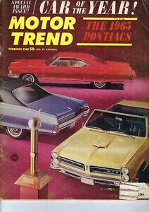 1965 Pontiac "Car Of The Year" in vintage Motor Trend Magazine. GTO, Grand Prix