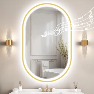 LED Badspiegel mit Beleuchtung Wandspiegel Lichtspiegel Touch Badezimmerspiegel - Bild 1 von 76