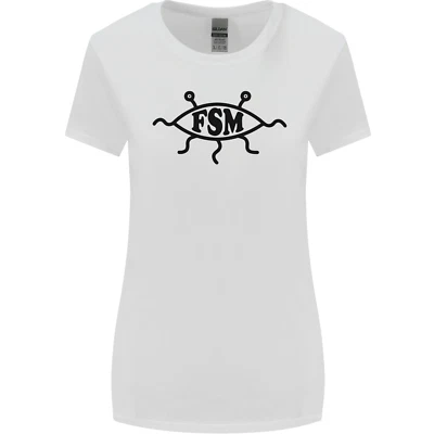 FSM Church Flying Spaghetti Monster Atheist Womens Wider Cut T-Shirt - Image 1 of 4