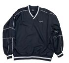 Nike Golf Mens Long Sleeve Wind Shirt Size Lg Black White Sports Activewear