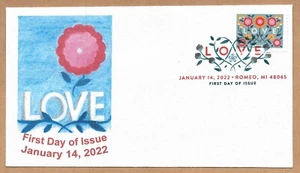 Love 2022 Blue: Digital Color - First Day of Issue - Picture 1 of 2