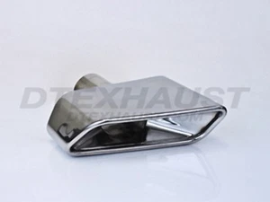 PAIR DT-24142 L&R DOUBLE WALL RECTANGULAR EXHAUST TIP 2.25" INLET 9.25" LENGTH - Picture 1 of 4