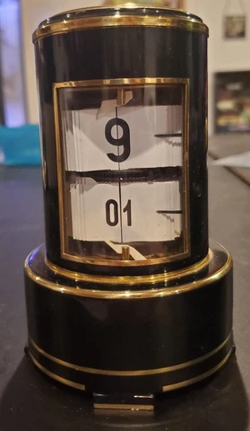 Josef Mergenhagen Plato Flip Clock 50s/60s MCM Art Deco READ DESCRIPTION Cover