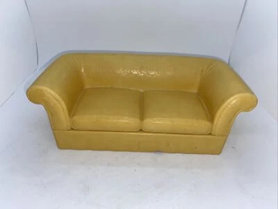 Barbie Yellow Living Room Couch Sofa Love Seat Furniture 1996 Vintage Rare - Image 1 of 4