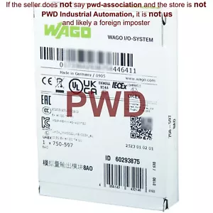 NEW SEALED WAGO 750-597 Analog Output 8-Channel, 8AO 0-10VDC **US SELLER** - Picture 1 of 3