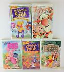 Lot of 5 Disney Winnie the Pooh VHS Tapes - Boo, Adventures, Sing a Long, Piglet