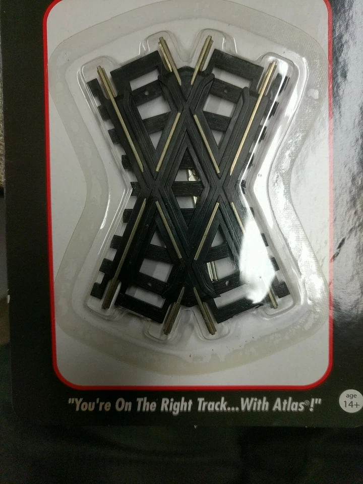 Atlas HO Scale 45 Degree Crossing NS Code 100 Train Track Black Rail Atl174