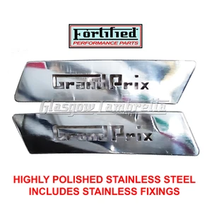 Lambretta GP  "GRAND PRIX" HIGHLY POLISHED STAINLESS STEEL SIDE PANEL  GRILL SET - Picture 1 of 2