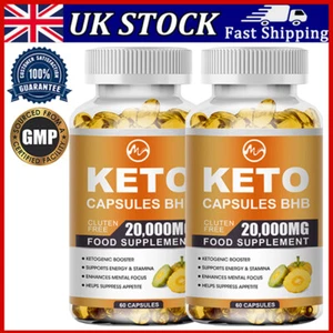 2Pack Strong Keto Diet Fat Burners Pills Weight Loss Premium 2000mg 120 Capsules - Picture 1 of 12