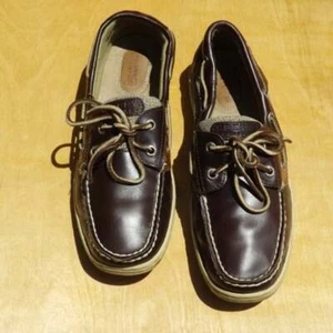Size 7M Women Sperry Ivyfish Boat Shoes Dark Brown Leather - Bild 1 von 7