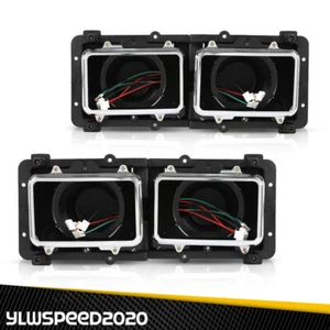 Pair Headlight Housing Bases Fit For 1989-03 Freightliner FLD 112 120 Left&Right - Picture 1 of 12