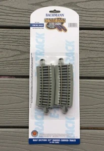 BACHMANN 1/87 HO 22" RADIUS CURVED HALF SECTIONS TRACK  N/S 4-PACK # 44532  F/S - Picture 1 of 4