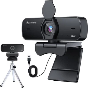 Webcam Pc 4K Videoanruf Dual Mikrofon Integriert Auto Focus Stativ - Bild 1 von 7