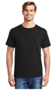 5 Hanes 5280 2XLARG BLCK Adult Essential Short Sleeve Stylish T Shirt - Picture 1 of 3