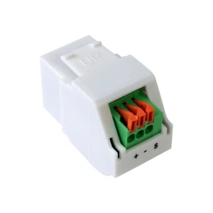Construct Pro Keystone Jack 1/8-inch Stereo Mini Plug (White) - Picture 1 of 5