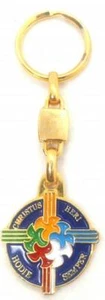 Jubilee A.D. 2000 Collectible Vatican Holy Year Metal, Enamel Key Chain - Picture 1 of 2
