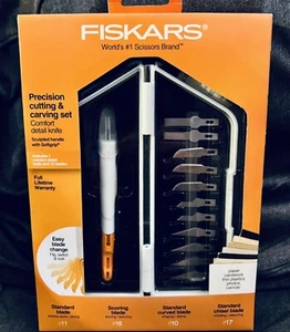 FISKARS PRECISION CUTTING & CARVING SET COMFORT DETAIL KNIFE BRAND NEW FREE S/H - Picture 1 of 3